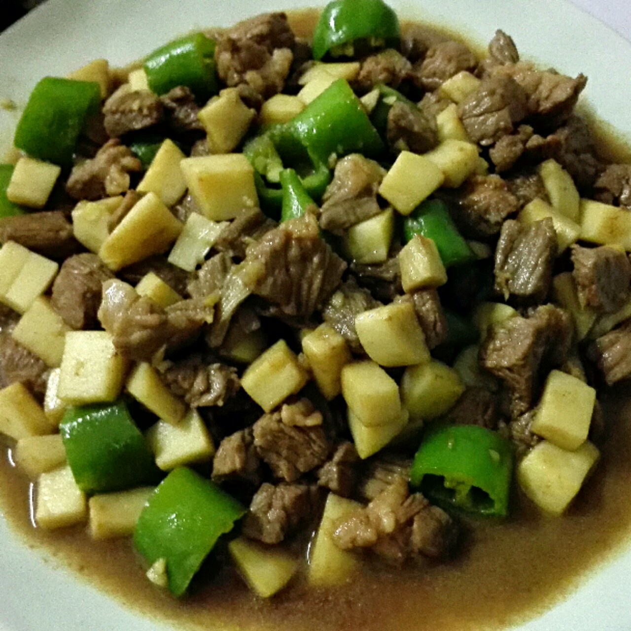 黑椒杏鲍菇牛肉粒