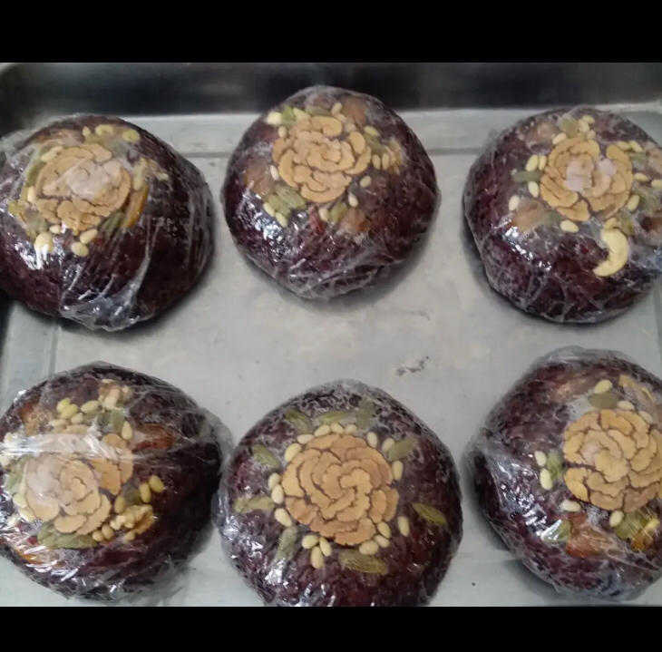 （自用）紫气东来血糯米芋泥或豆沙八宝饭