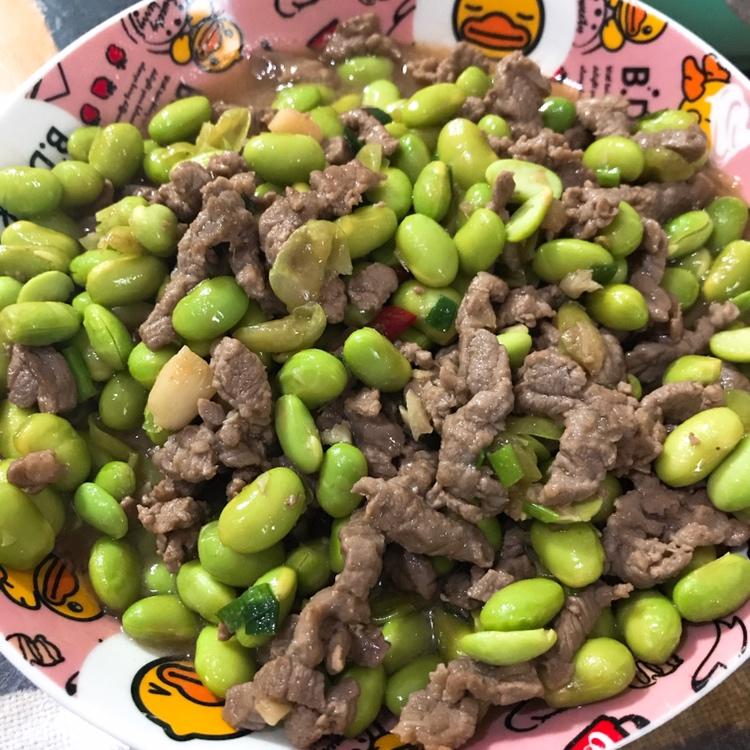 毛豆炒肉