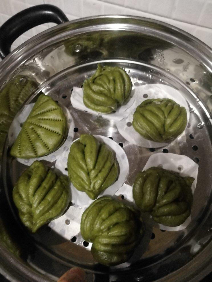 树叶花卷
