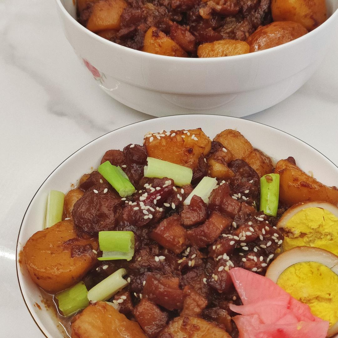 不硬不柴、果味红烧肉