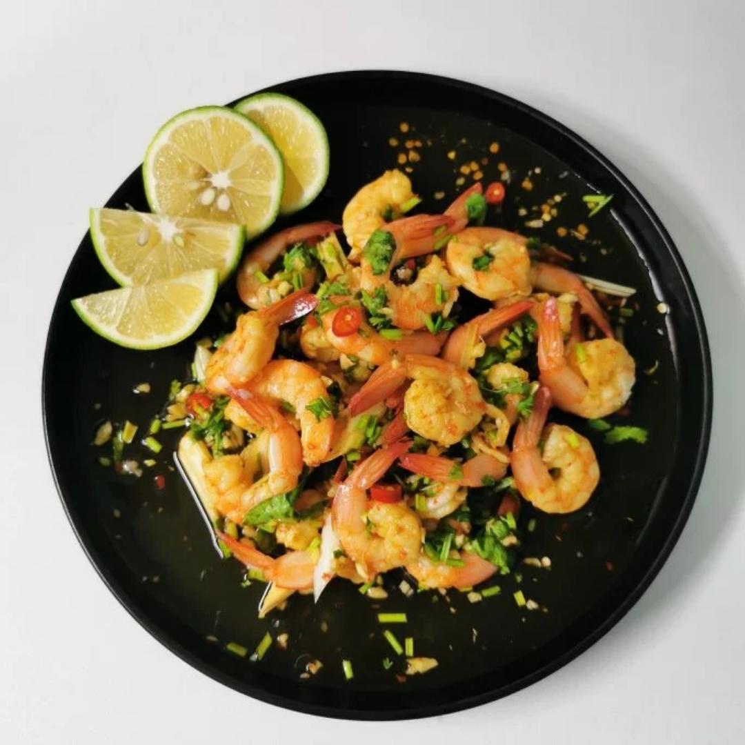 泰式青柠香茅浸虾 | Thai Lemongrass Flavored Shrimp