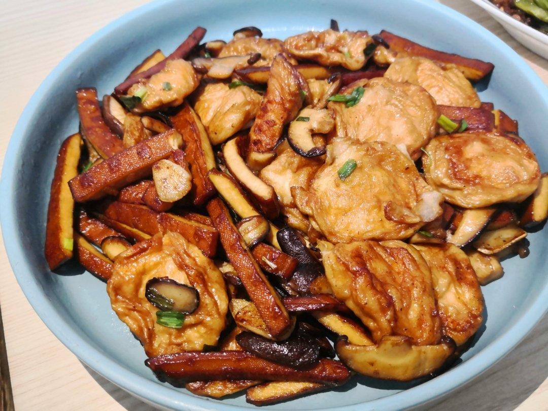 油面筋烧豆干
