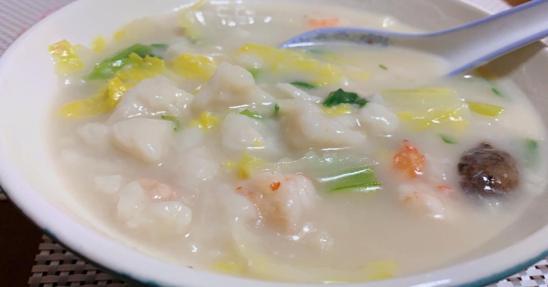 鲜虾疙瘩汤