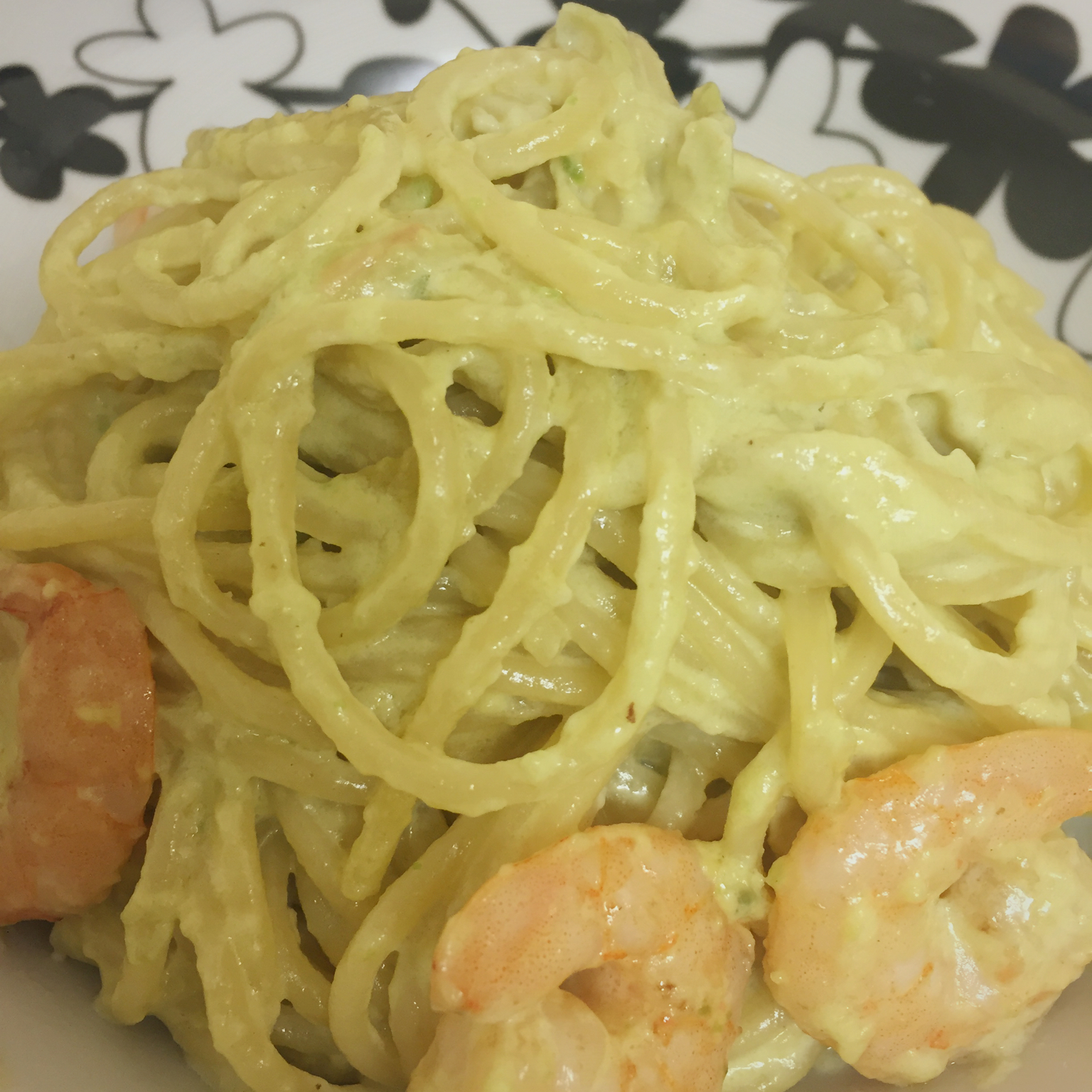 虾仁牛油果意面