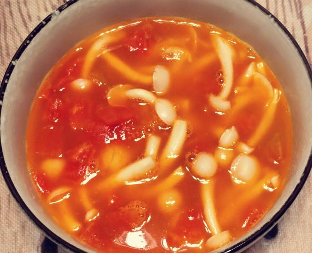 番茄白玉菇汤的做法