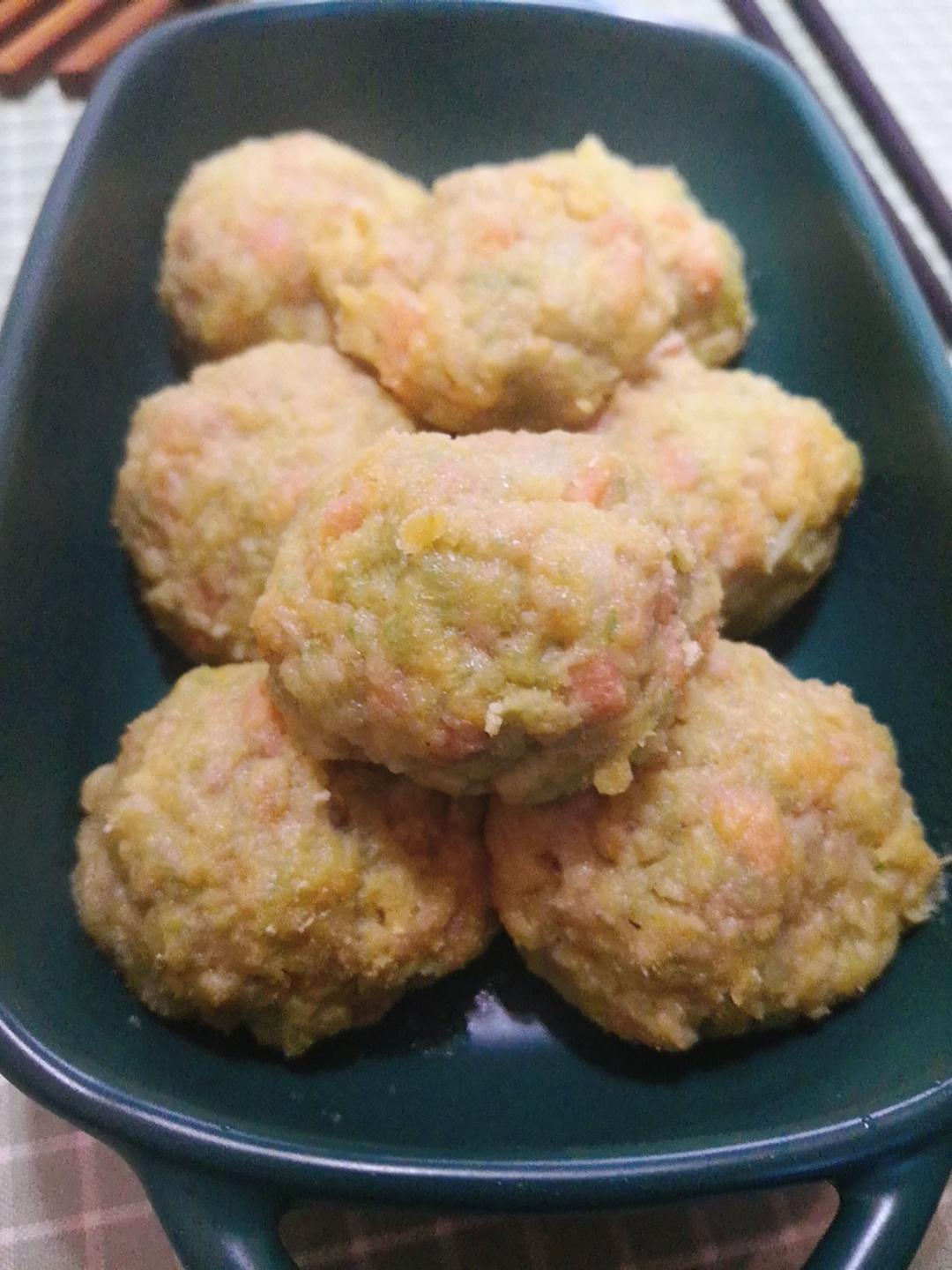 （减脂）玉米面菜团子