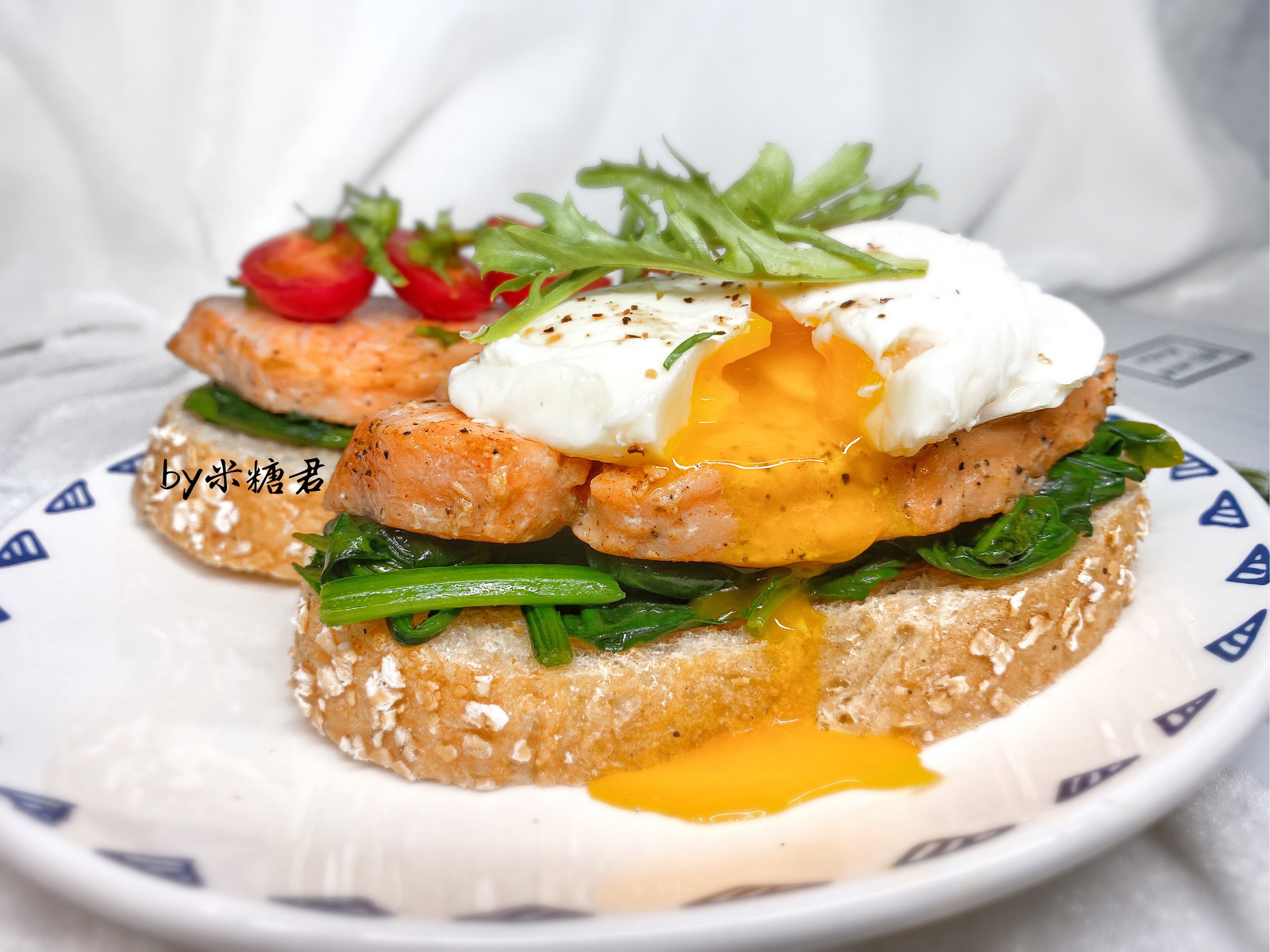 低脂早餐：三文鱼开放三明治+水波蛋的做法 步骤13