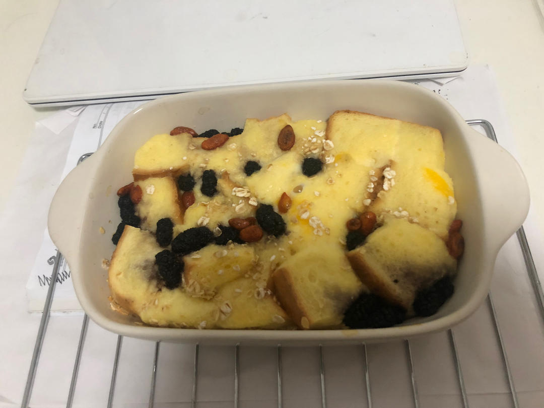 小吃糕点-无糖无油烤吐司布丁