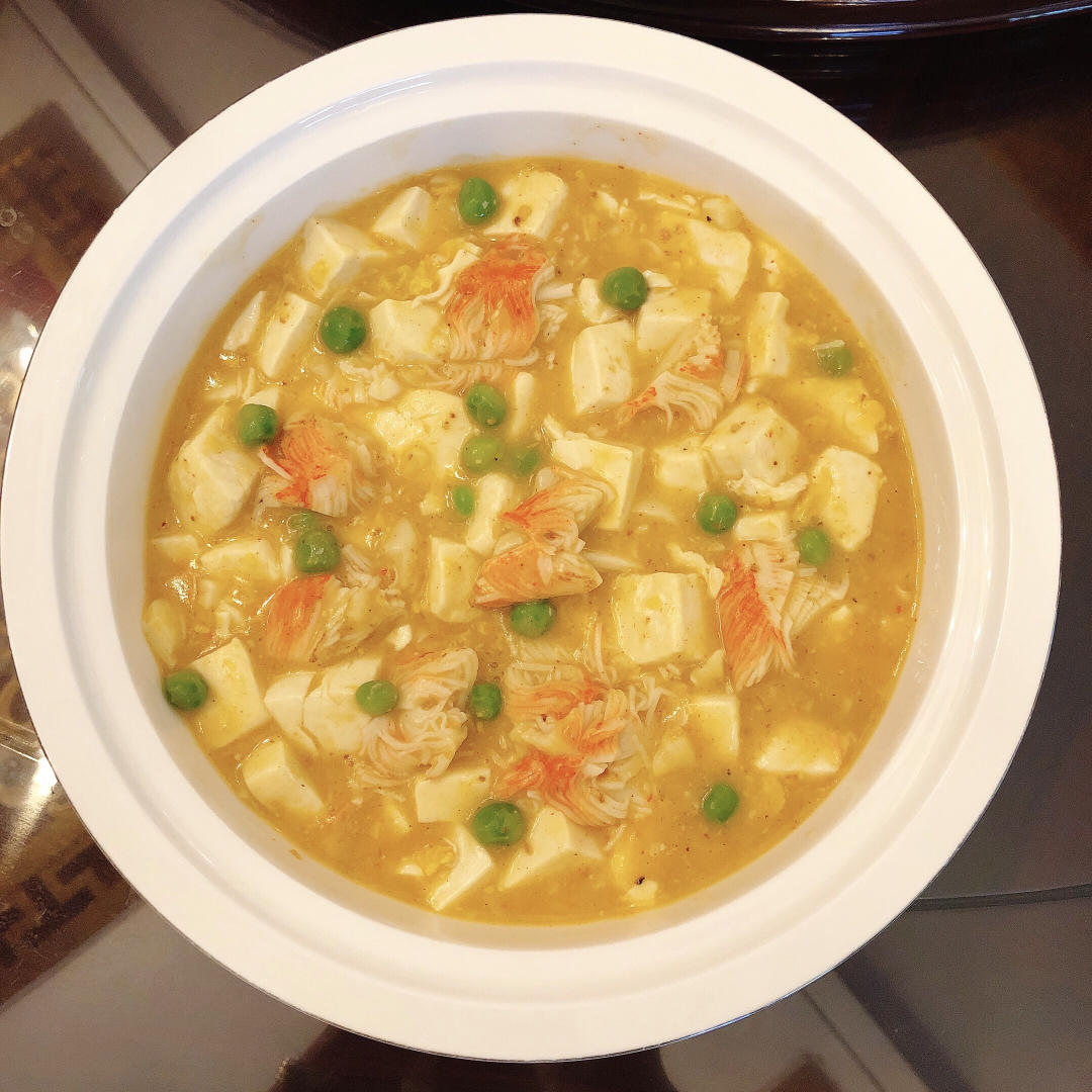 ccx脆脆虾做的蟹黄豆腐(咸蛋黄版)