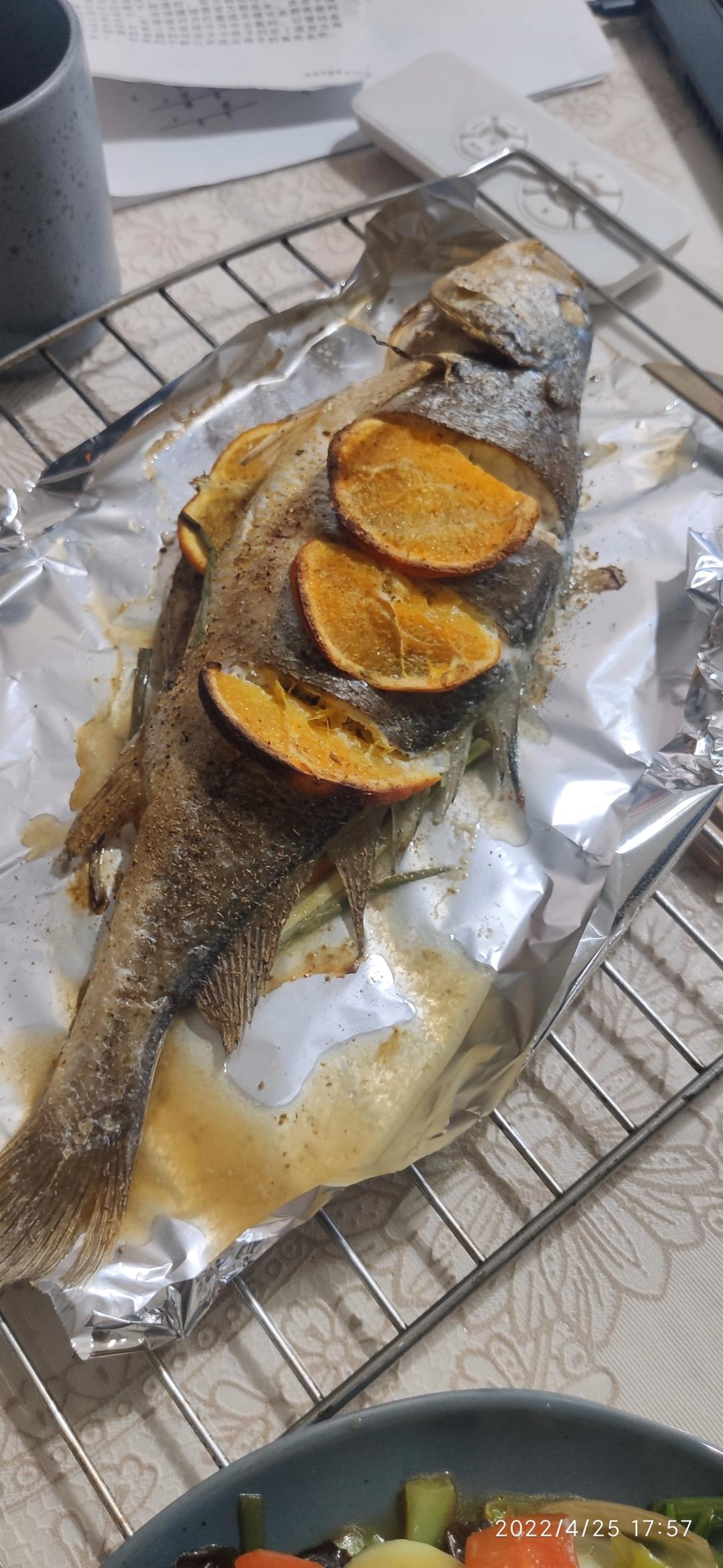 香橙烤黄鱼 | 方太烤箱食谱