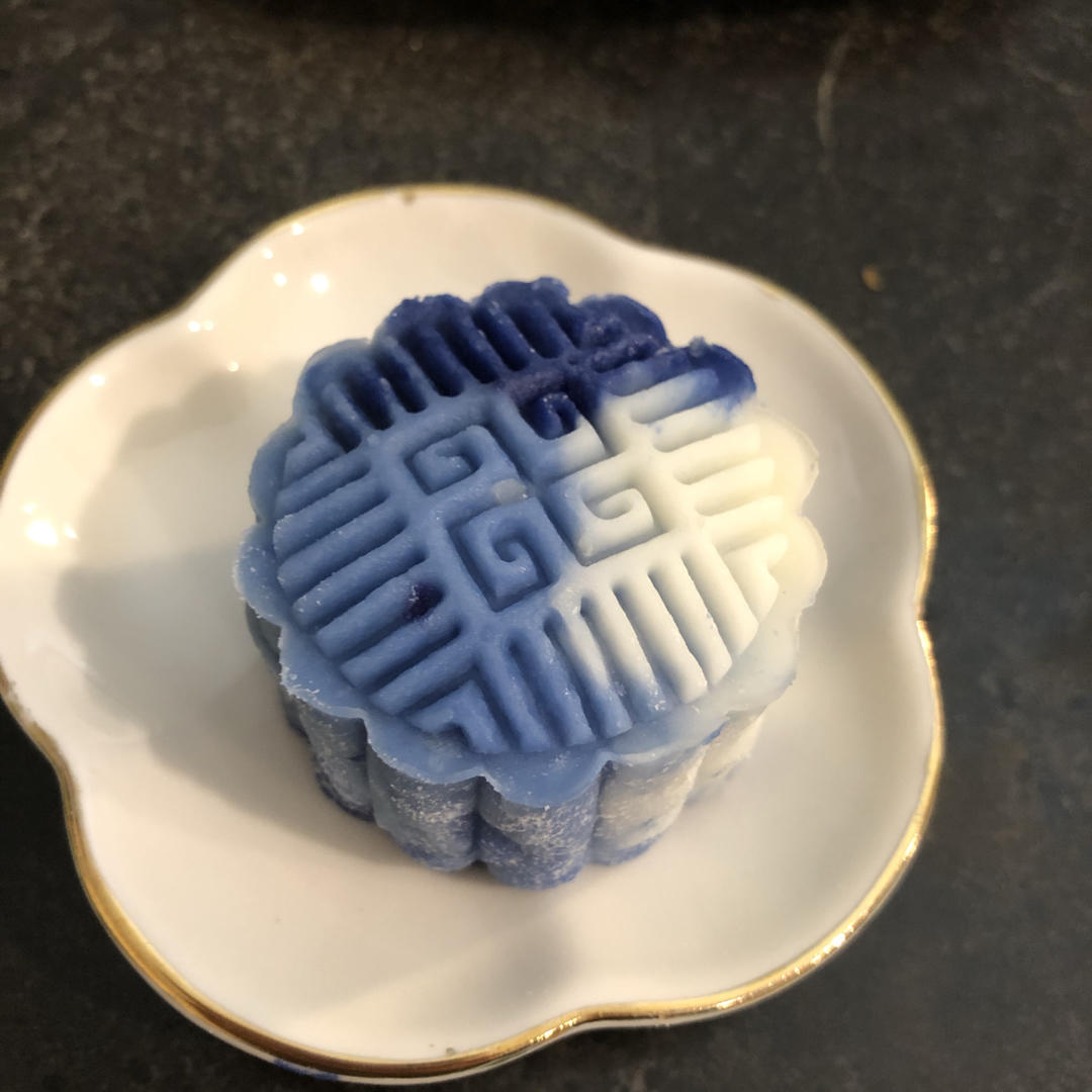 免蒸免烤㊙️简单易学丨超美青花瓷冰皮月饼