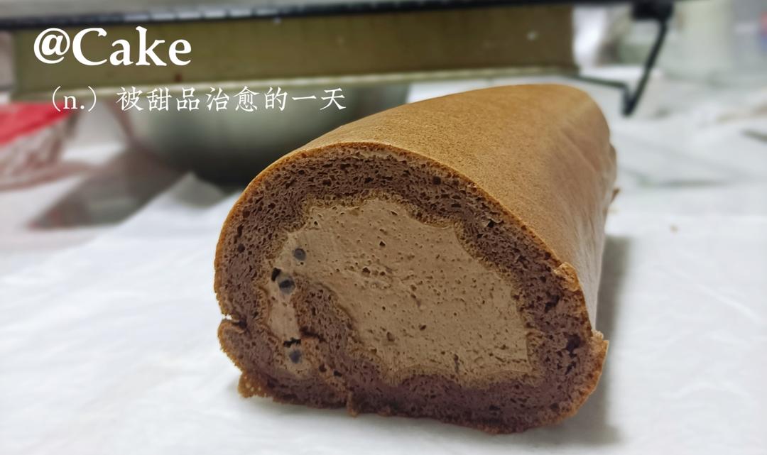 🍫双倍浓郁｜巧克力蛋糕卷｜卷不裂｜不消泡｜脏脏小贝