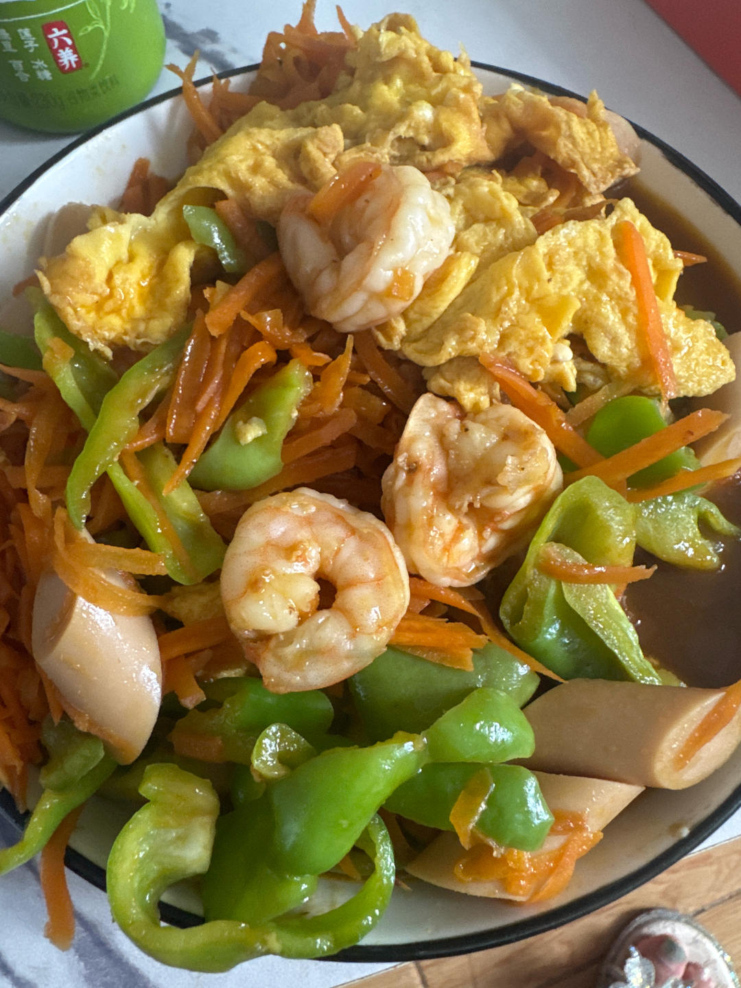 青椒胡萝卜炒鸡蛋