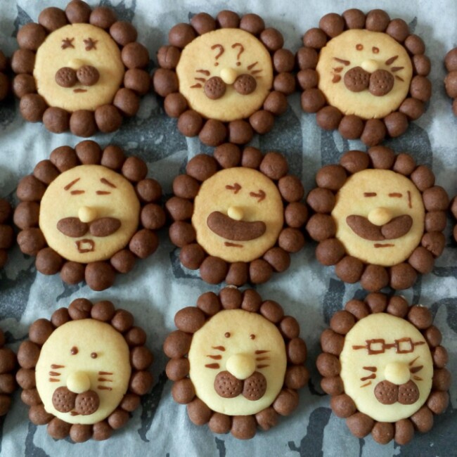 咯仔与咖啡做的呆萌小狮子黄油饼干(独家造型)
