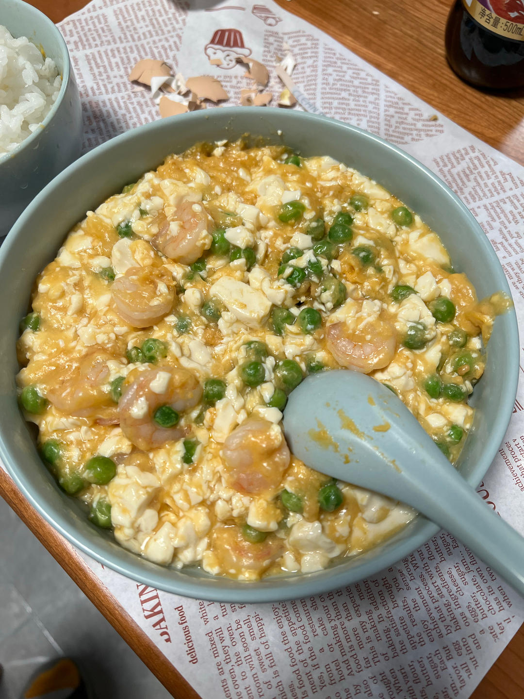 咸蛋黄虾仁烩豆腐