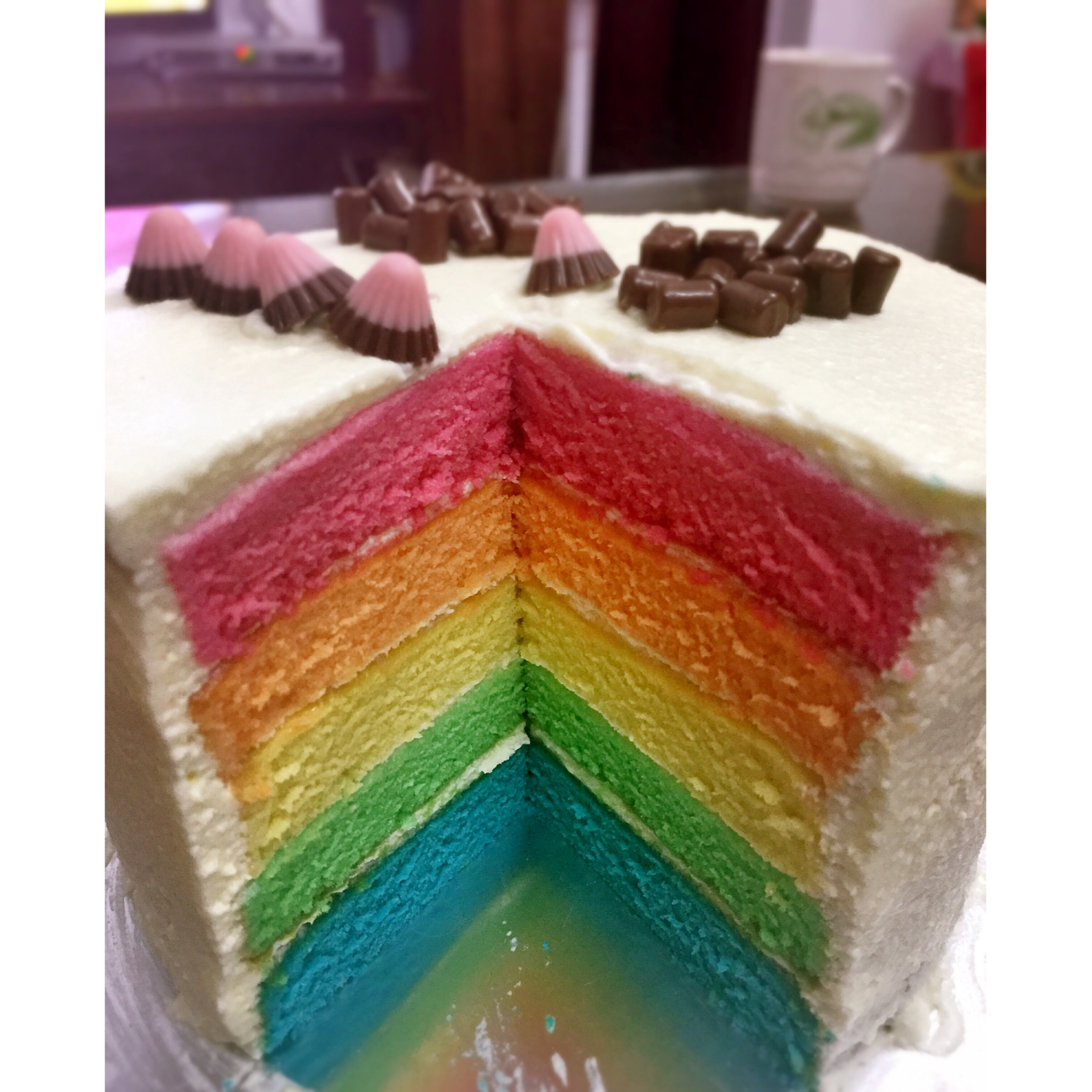 4447做的彩虹蛋糕