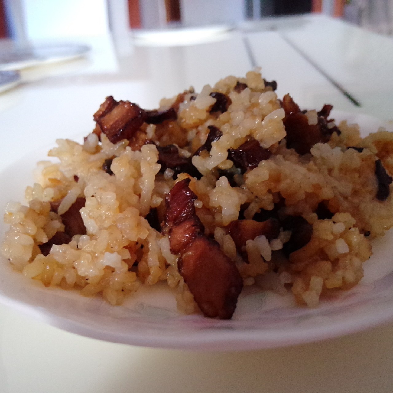 冬菇腊味饭【米饭做出糯米饭感】