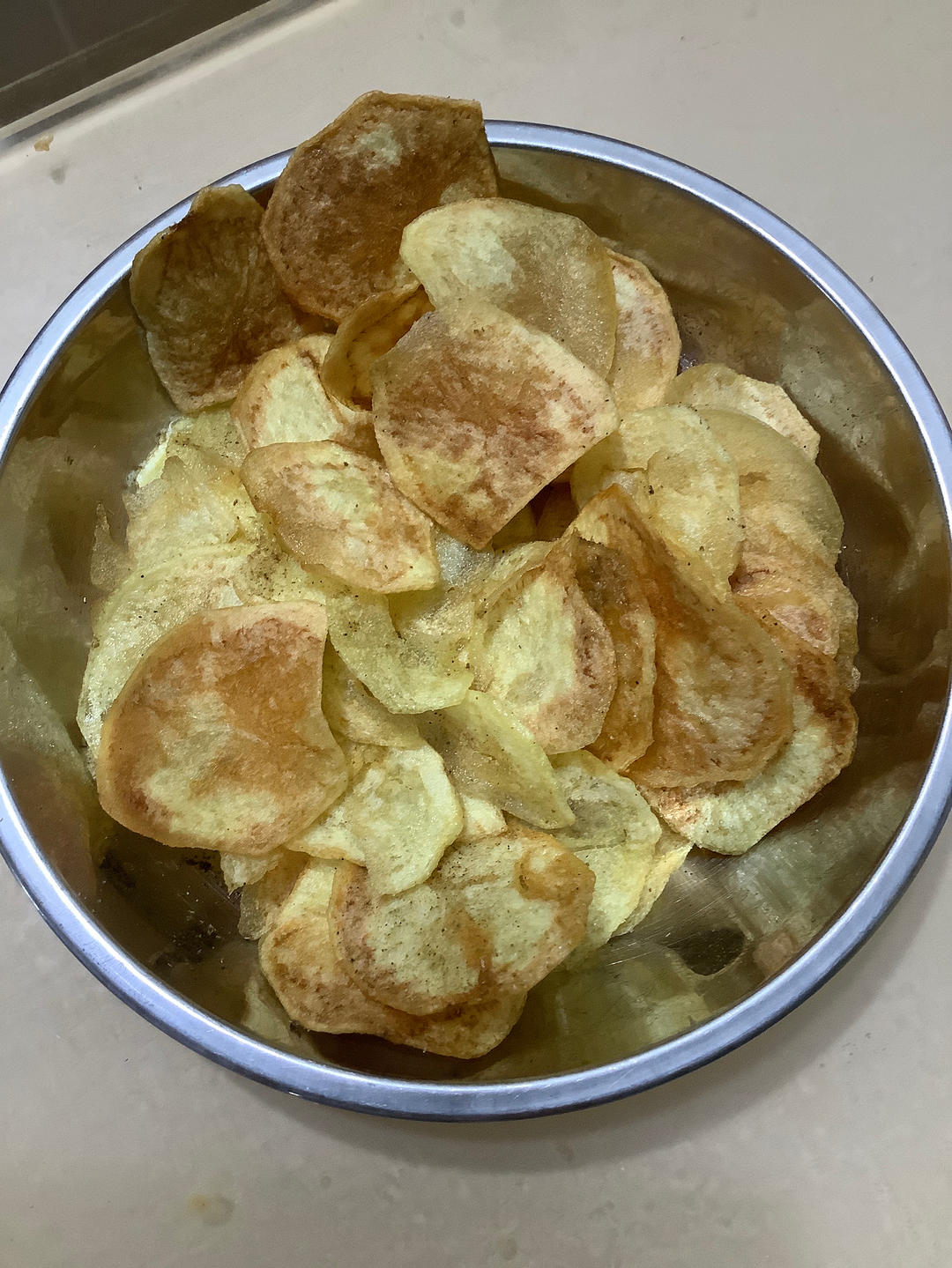 自制炸薯片，学会以后再也没买过薯片