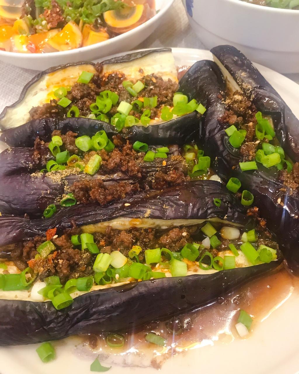 【微波炉烤茄子】