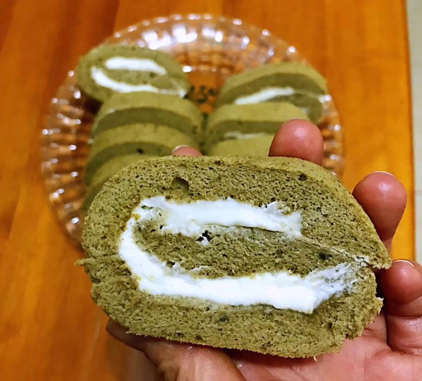 抹茶红豆蛋糕卷