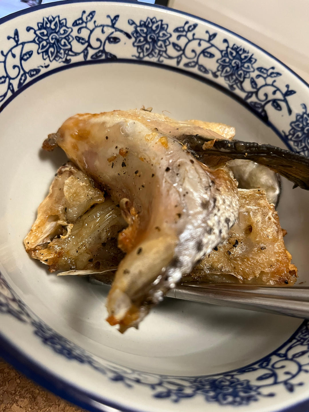 盐烤三文鱼头（空气炸锅）