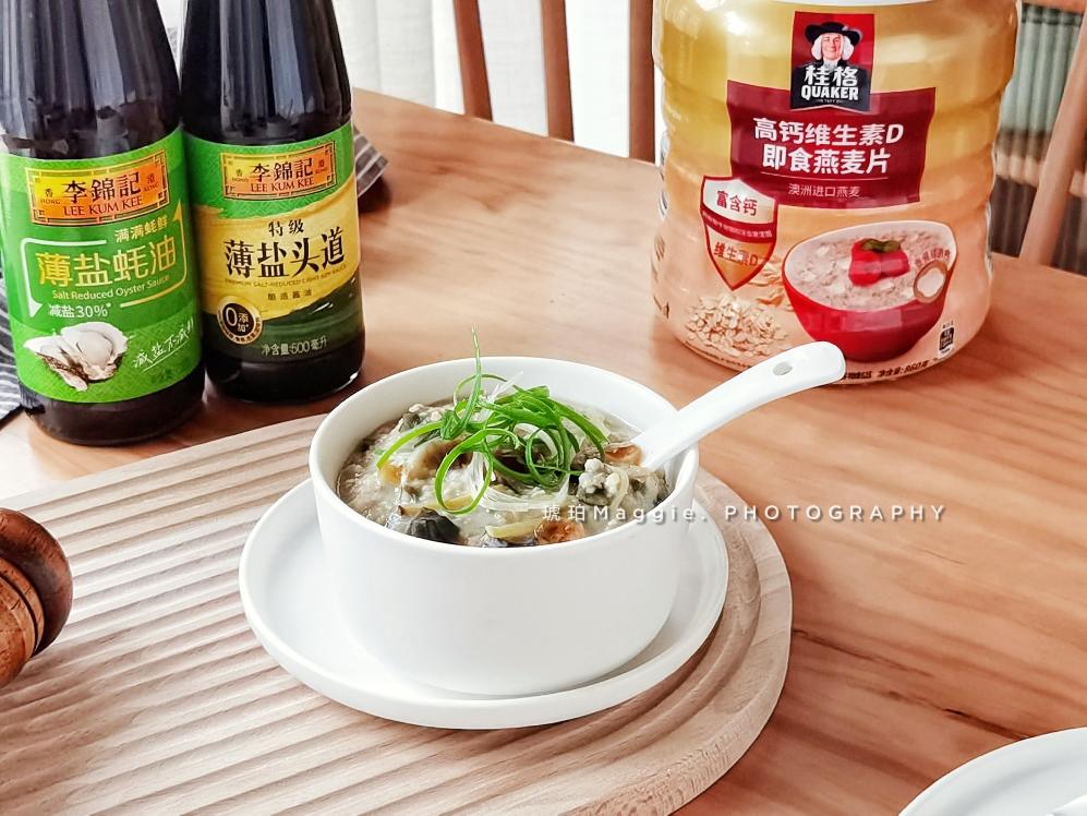 皮蛋瘦肉燕麦粥的做法