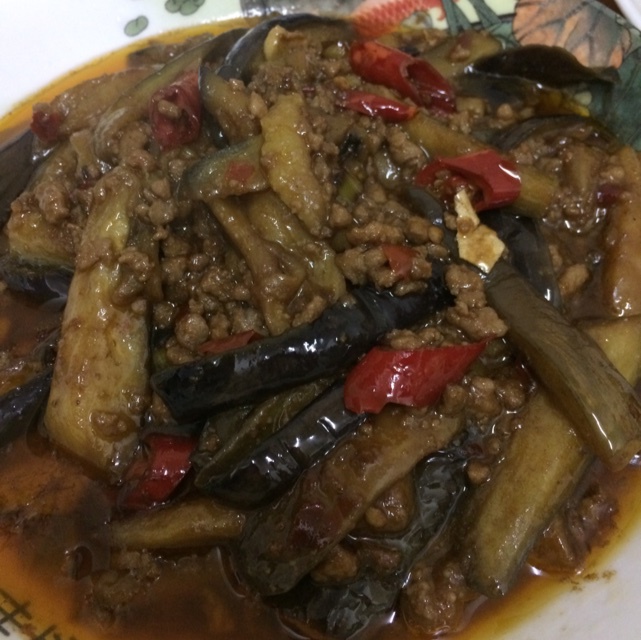 红烧肉沫茄子