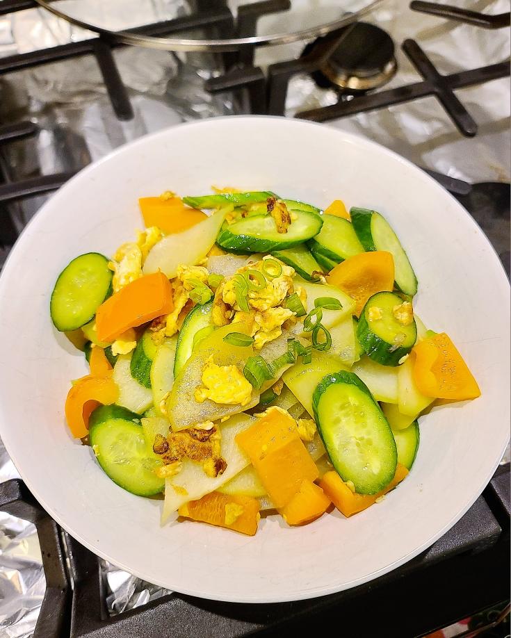 👩‍🍳佛手瓜青瓜炒蛋〈家常菜〉