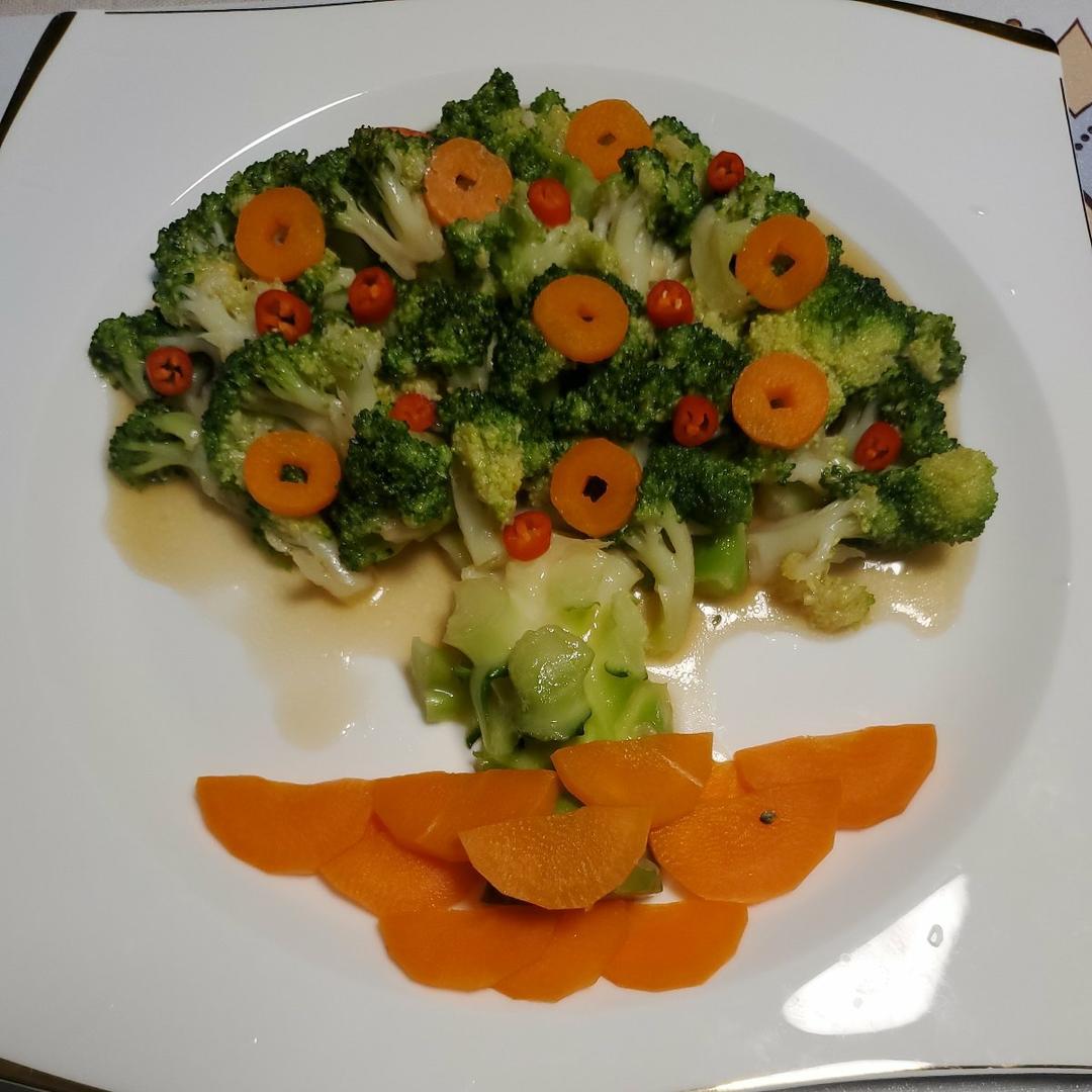 年夜菜之吉祥发财树（辣汁西兰花）