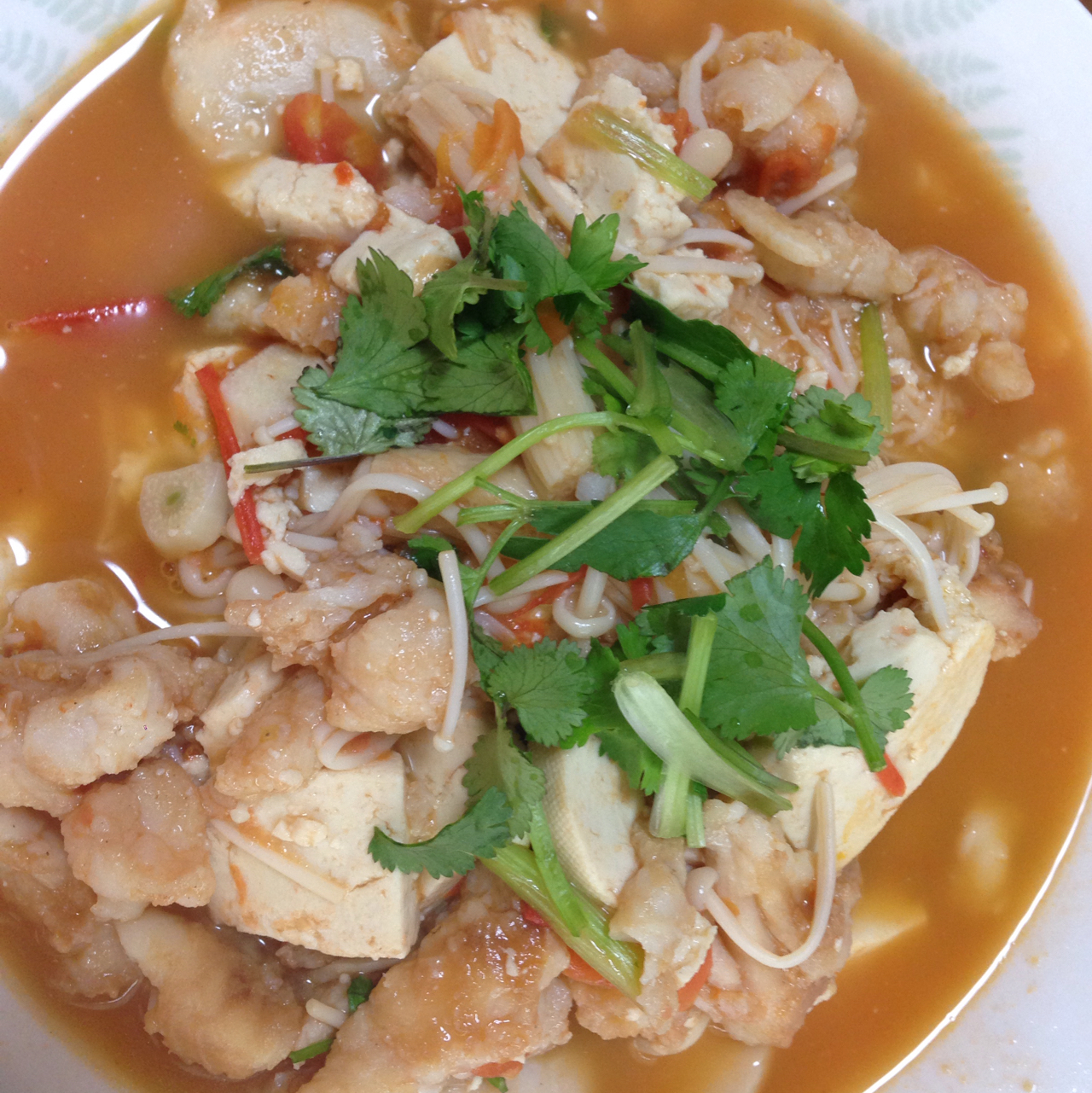 龙利鱼豆腐煲
