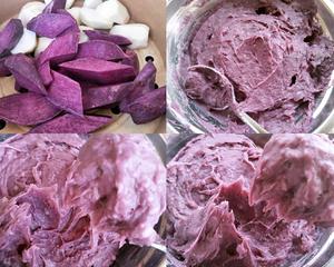 香芋紫薯蛋糕卷的做法 步骤3