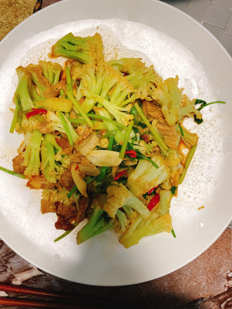 和饭店一个味道的干锅花菜