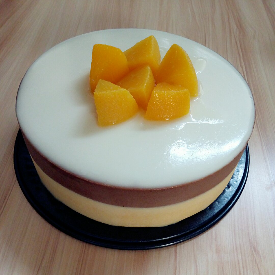 甜柿子巴伐利亚奶冻慕斯配超简单酸奶淋面