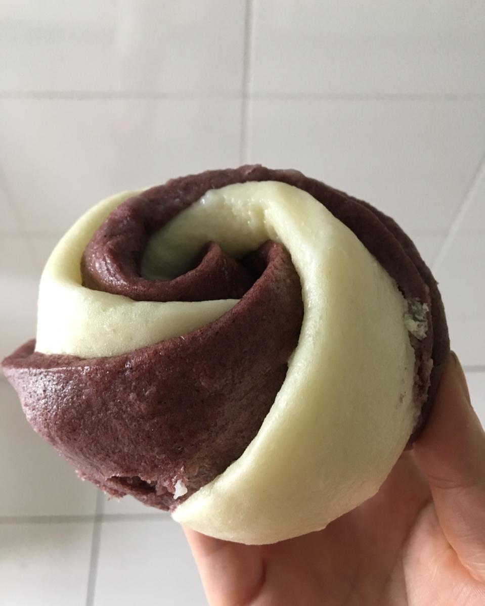 紫薯玫瑰花馒头