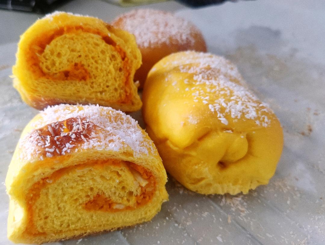 椰香南瓜小餐包🎃甜蜜柔软🥥金灿灿