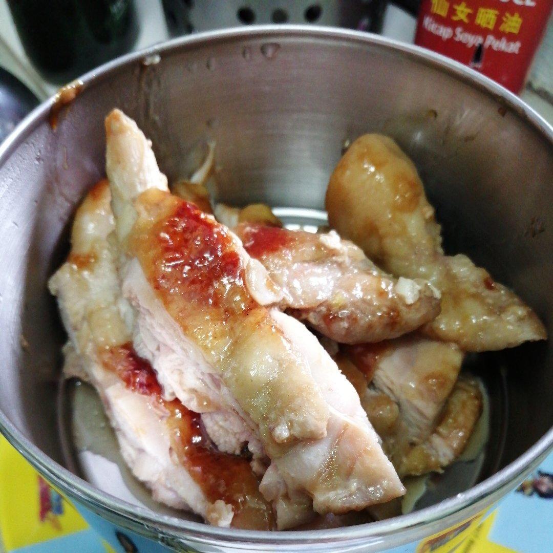 蒜香蜂蜜鸡腿饭