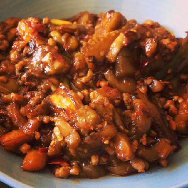 红烧肉末茄子