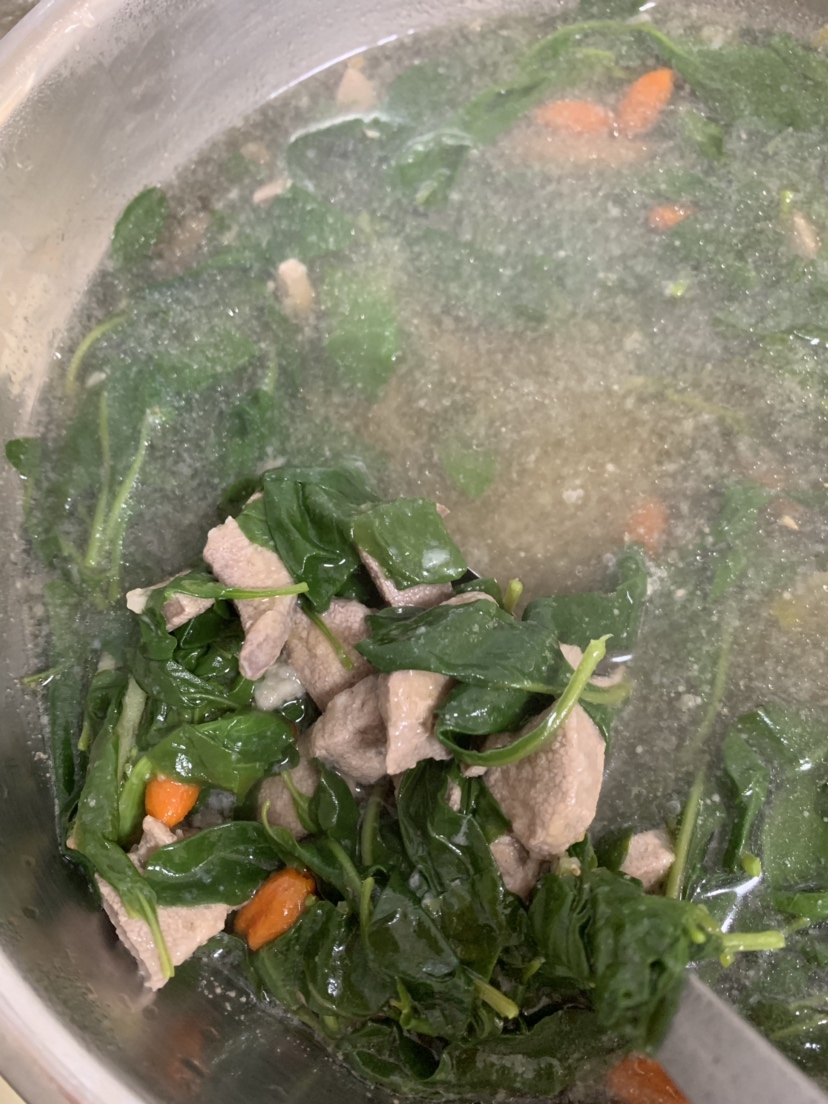 猪肝枸杞叶汤-补铁的做法