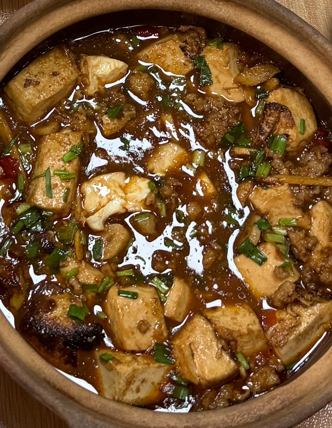 砂锅肉末豆腐煲