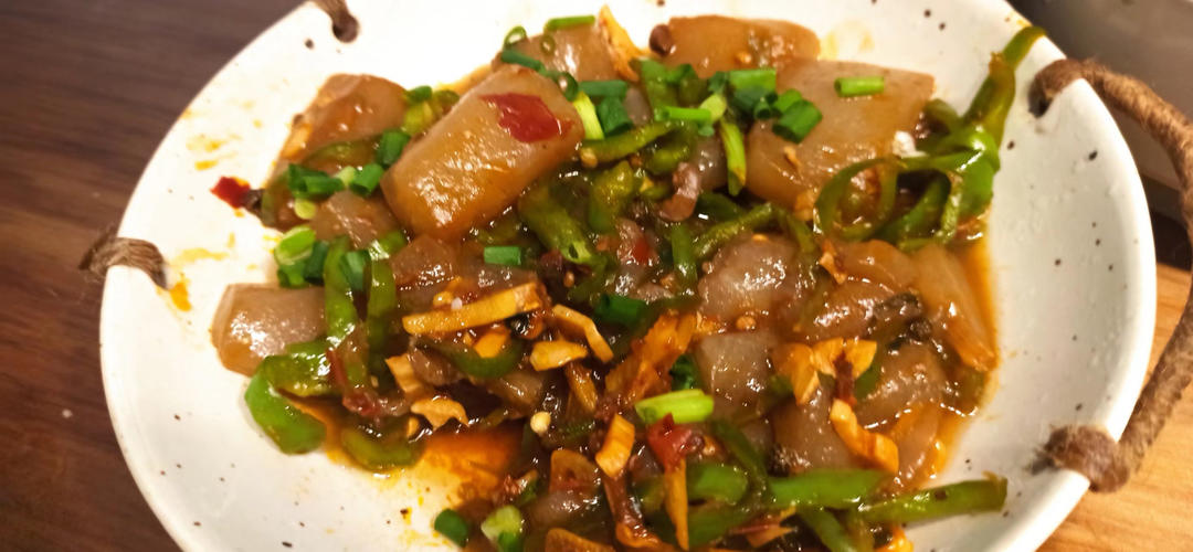 🔥🔥爆炒魔芋块（超简单超好吃）