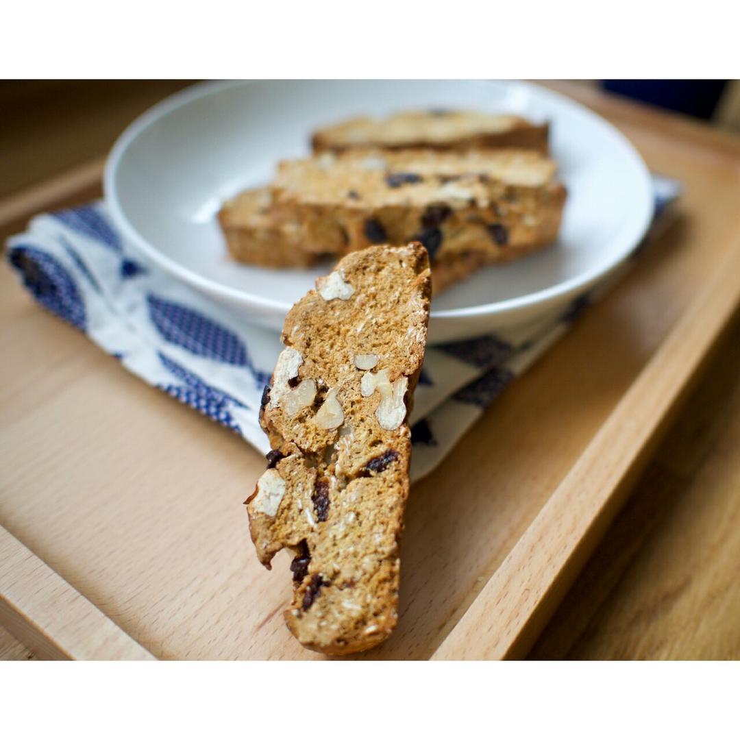 【健康零食】燕麦坚果意式脆饼