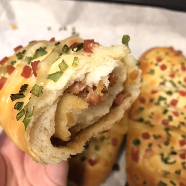 香葱火腿肉松面包