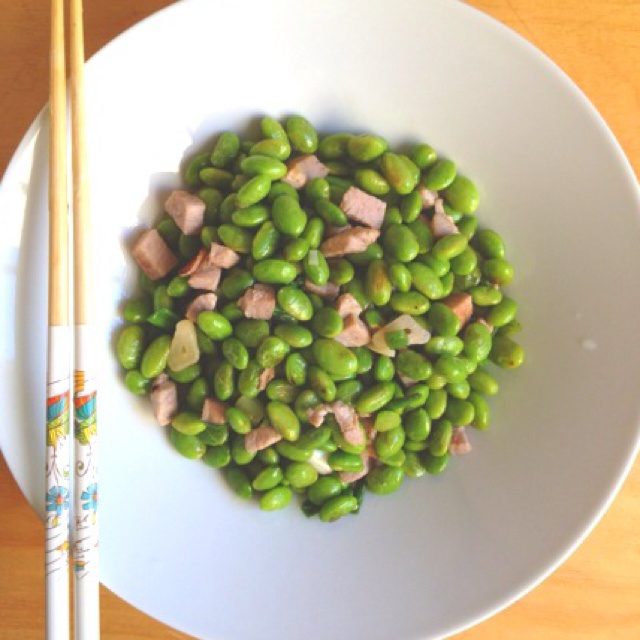 毛豆米炒肉末