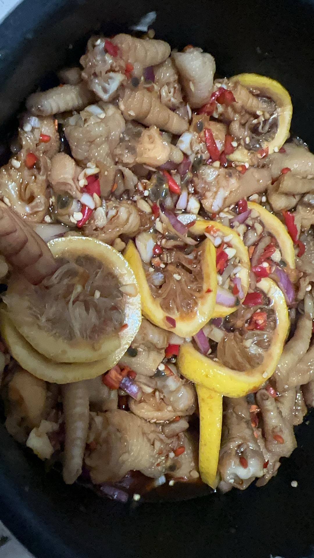 🍋柠檬百香果🌶️酸辣网红鸡爪