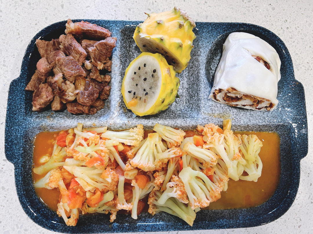 有机花菜炒西红柿