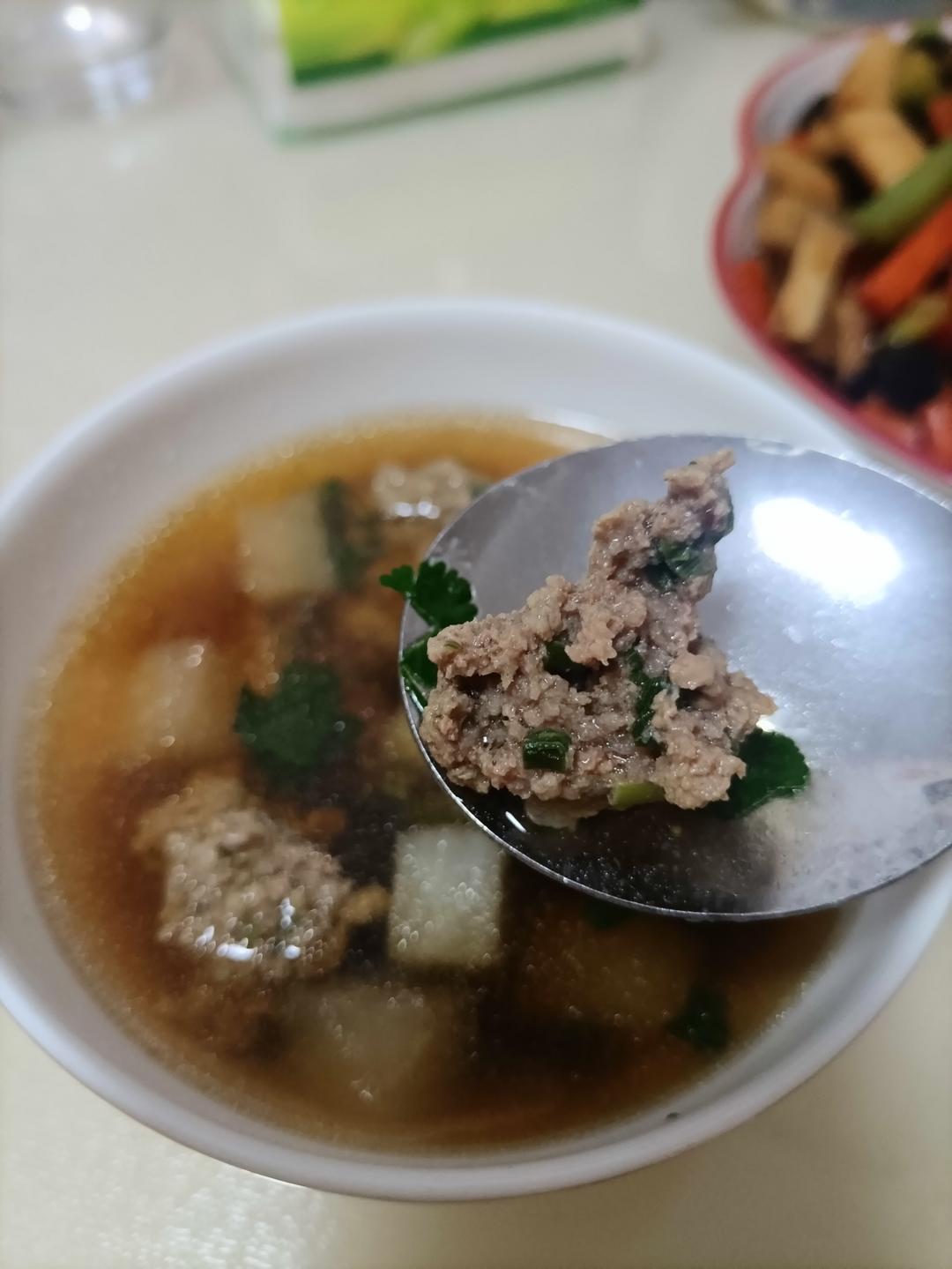 家常版牛肉丸子汤