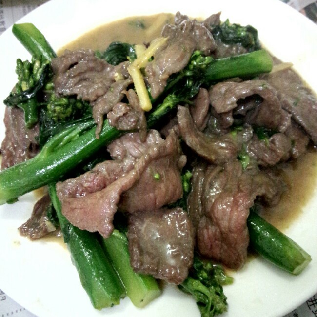 芥兰炒牛肉