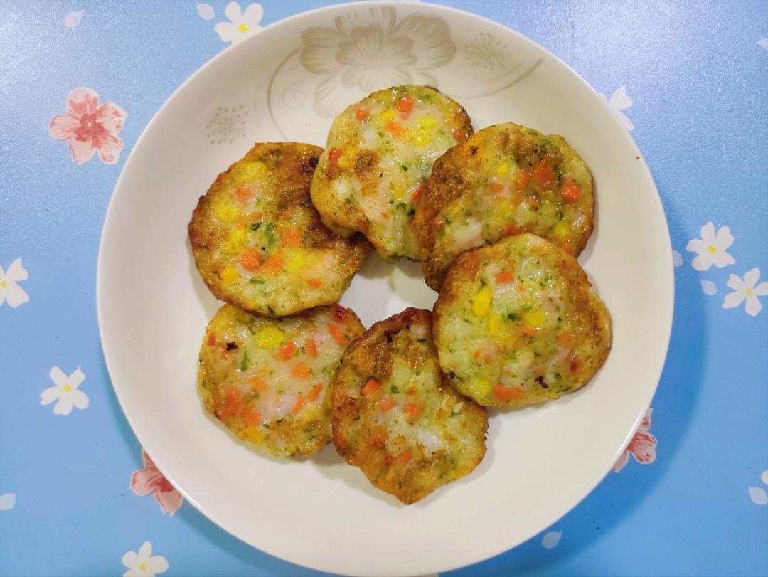 蔬菜鲜虾饼