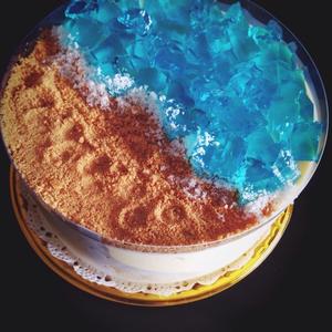 海洋百香果酸奶冻芝士蛋糕的做法 步骤9